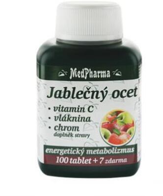 MedPharma Jablčný ocot + vit C + vláknina + chróm 107 tablet