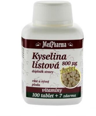 MedPharma Kyselina listová 800 mikrogramov 107 tablet