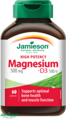 Jamieson Horčík 500 mg s vitamínom D3 500 IU 60 tablet
