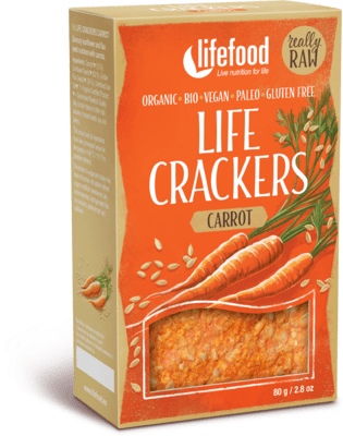 Lifefood Life crackers Mrkvánky BIO RAW 80 g