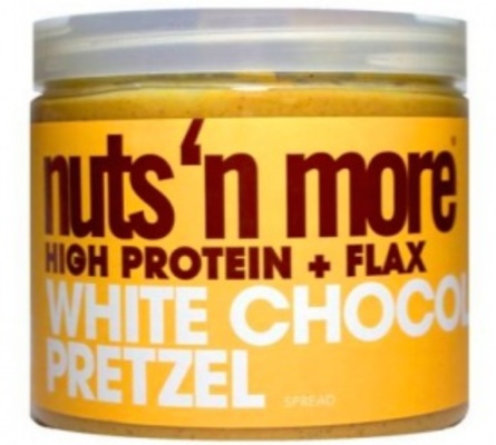 Nuts 'N More Arašidové maslo biela čokoláda Pretzel s proteínom 454 g