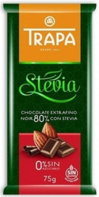 Trapa Čokoláda horká 80% kakao Stévia 75 g