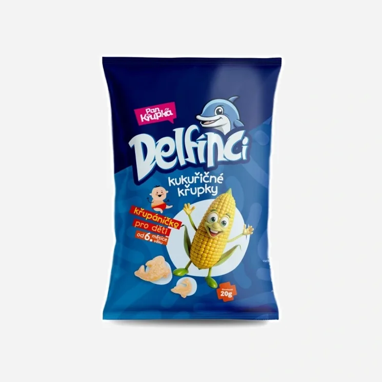 Delfíniky kukuričný snack bez soli