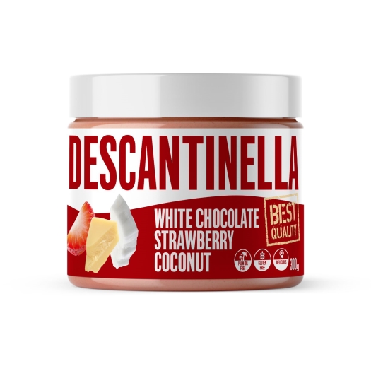 Descantinella Orieškový krém white chocolate strawberry coconut