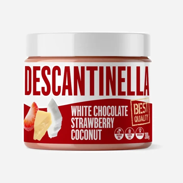 Descantinella Orieškový krém white chocolate strawberry coconut
