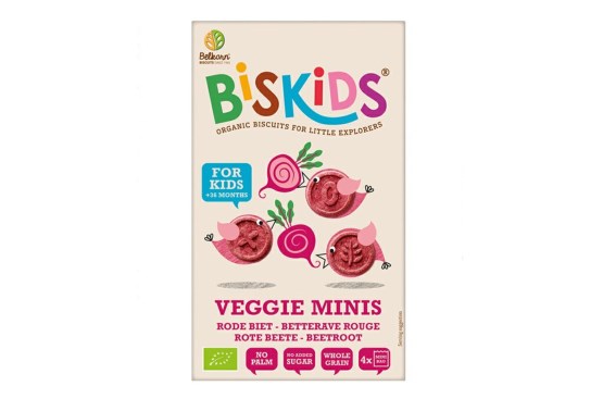 Detské celozrnné mini sušienky s červenou repou bez prid. cukru BIO