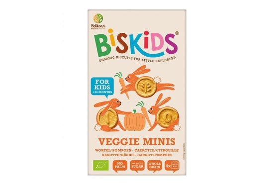 Detské celozrnné mini sušienky s mrkvou a tekvicou bez prid. cukru BIO