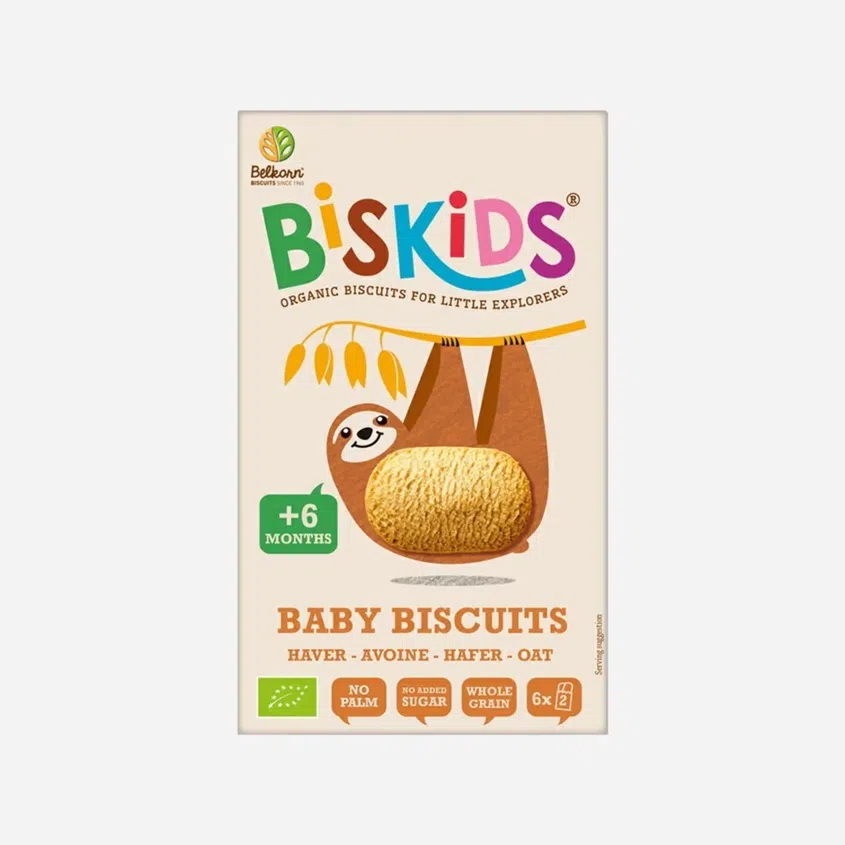 Detské celozrnné ovsené sušienky bez prid. cukru 6M+ BIO