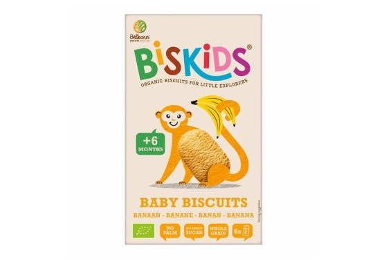 Detské celozrnné sušienky s banánom bez prid. cukru 6M+