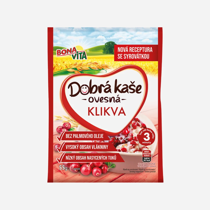 Dobrá kaša ovsená brusnica