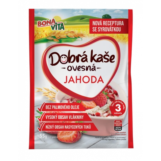 Dobrá kaša ovsená jahoda