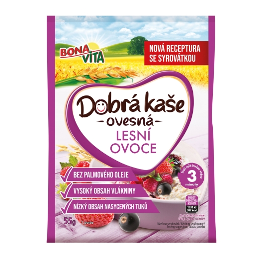 Dobrá kaša ovsené lesné ovocie