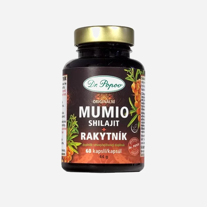 Dr. Popov Mumio (Shilajit) s rakytníkem, 60 kapslí