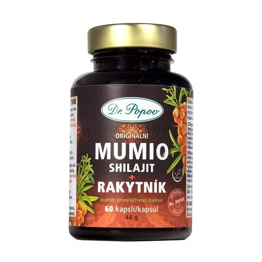 Dr. Popov Mumio (Shilajit) s rakytníkem, 60 kapslí