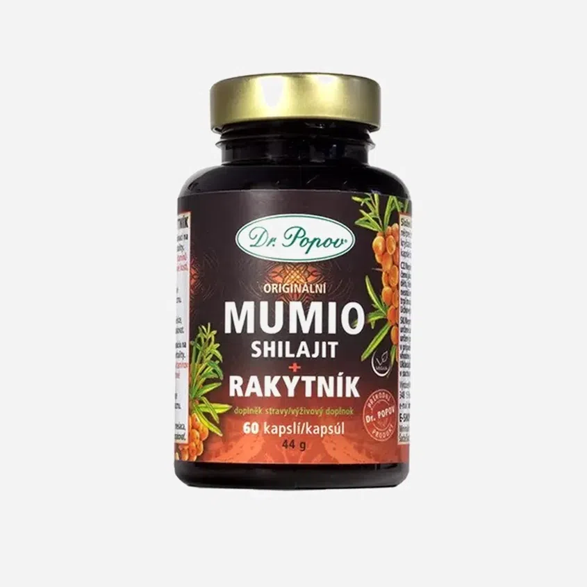 Dr. Popov Mumio (Shilajit) s rakytníkem, 60 kapslí