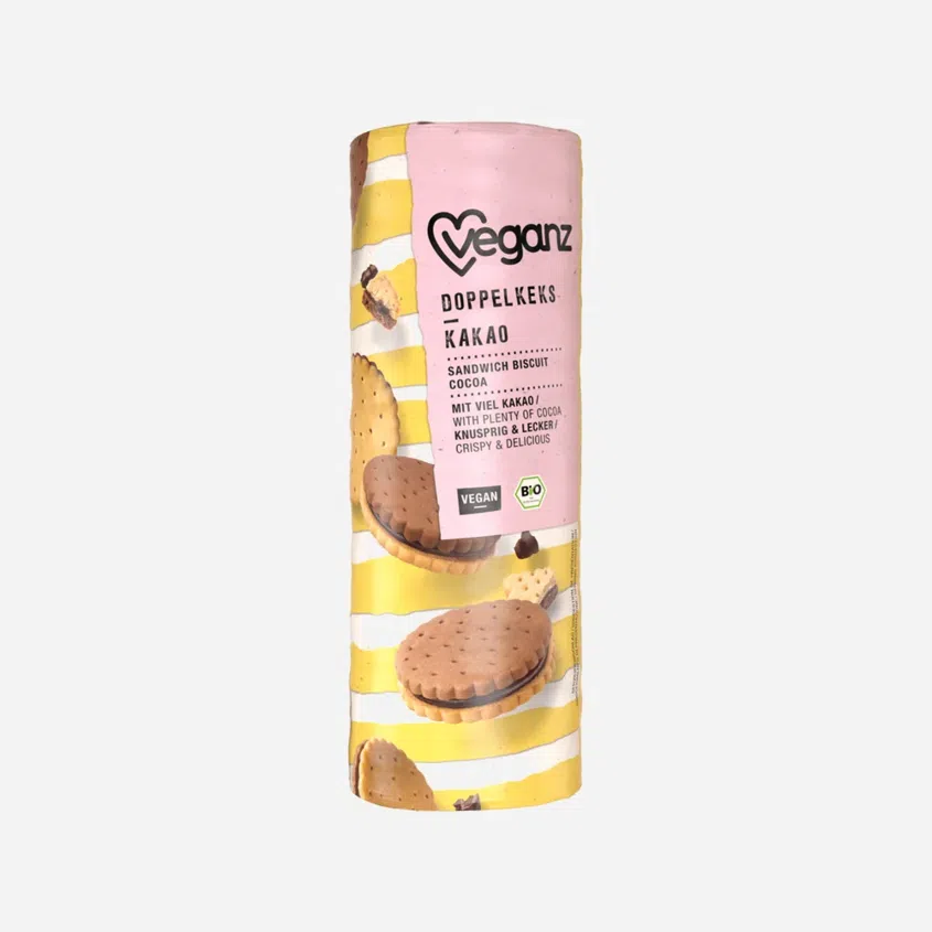 Dvojité sušienky s kakaovou náplňou BIO