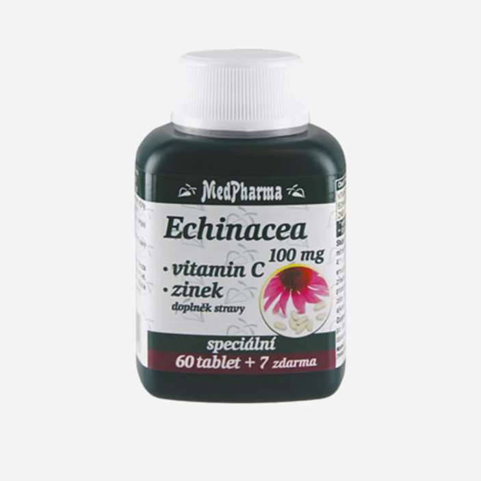 Echinacea 100 mg + vitamín C + zinok 67 tablet
