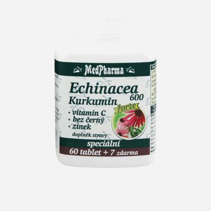 Echinacea 600 Forte + kurkumín + vit.C + baza čierna + zinok 67 tablet