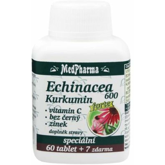 Echinacea 600 Forte + kurkumín + vit.C + baza čierna + zinok 67 tablet