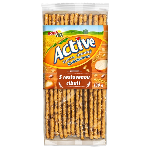 Extra dlhý knäckebrot s restovanou cibuľou