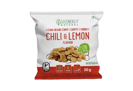 Fava Chips s príchuťou chilli a citrónu