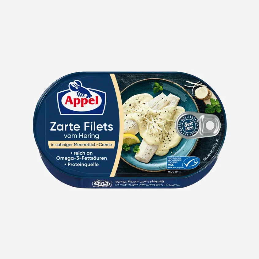 Filety sleďové smotana + chren