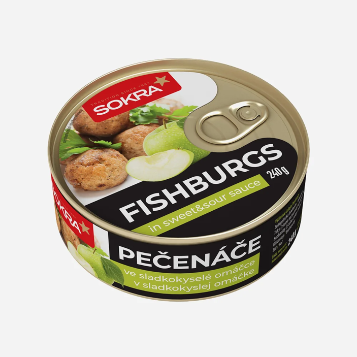 FISHBURGS pečenáče v sladkokyslej omáčke