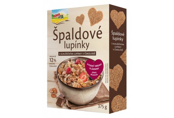 Fit cereálie špaldové lupienky čokoládové  krabička
