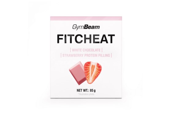 Fitcheat Proteínová čokoláda biela čokoláda a jahoda