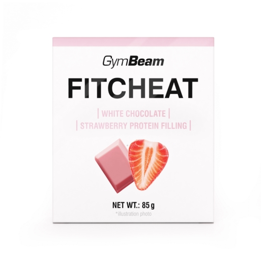 Fitcheat Proteínová čokoláda biela čokoláda a jahoda