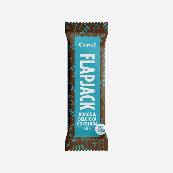 Flapjack bezlepkový s belgickou čokoládou a kokosom 60g