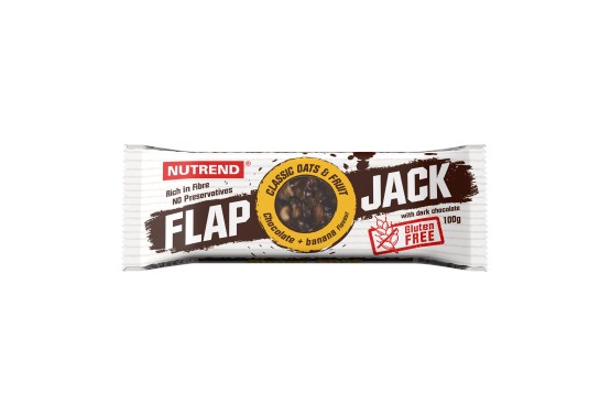Flapjack Glutén Free  - čokoláda + banán s horkou čokoládou