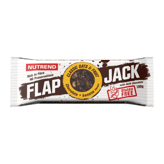 Flapjack Glutén Free  - čokoláda + banán s horkou čokoládou