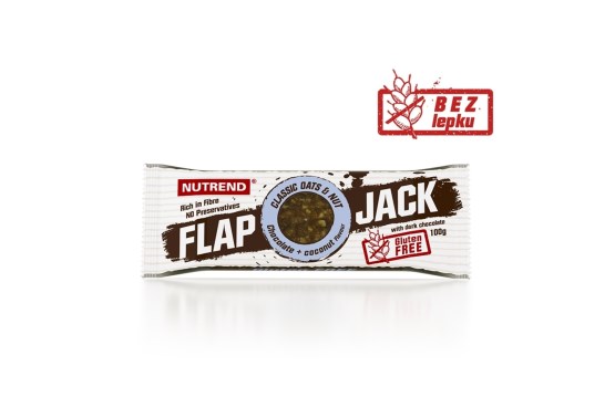 Flapjack Gluten Free  - čokoláda + kokos s horkou čokoládou