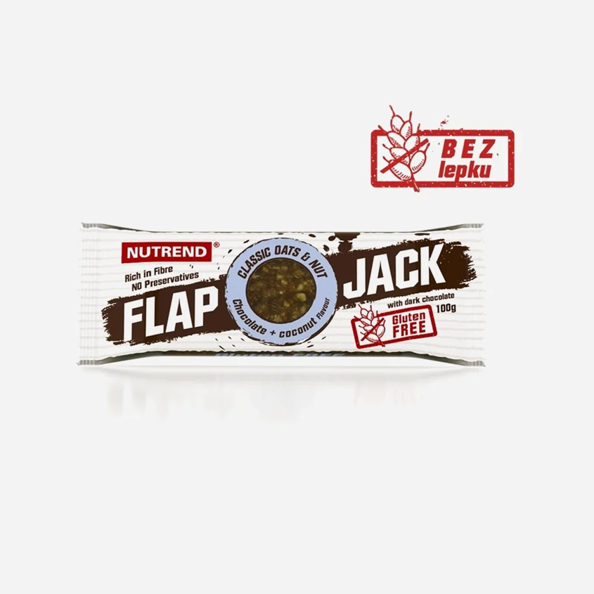 Flapjack Gluten Free  - čokoláda + kokos s horkou čokoládou