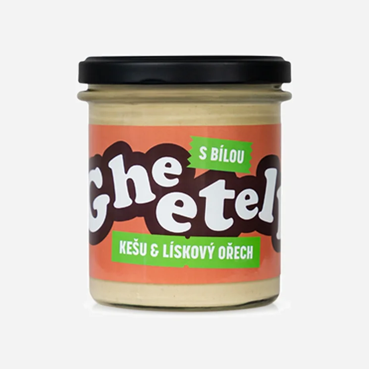 Gheetella® kešu a lieskový orech s bielou čokoládou