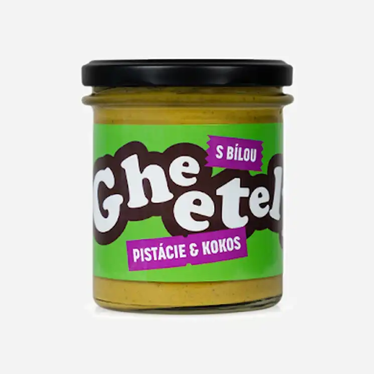 Gheetella® pistácie a kokos s bielou čokoládou