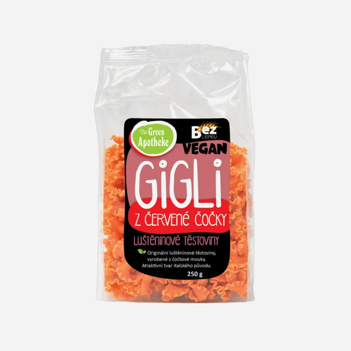 Gigli z červenej šošovice