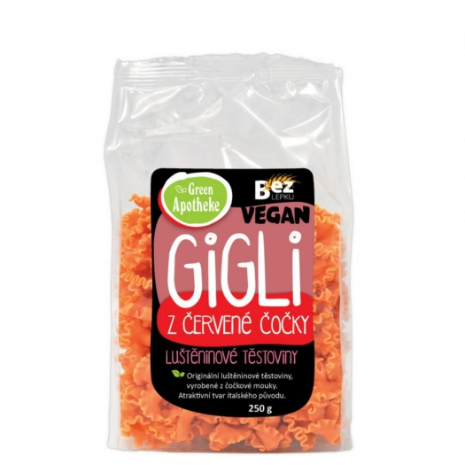 Gigli z červenej šošovice