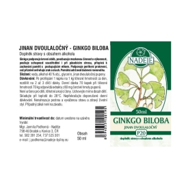 Ginko dvojlaločné (GINKGO) tinktúra z púčikov