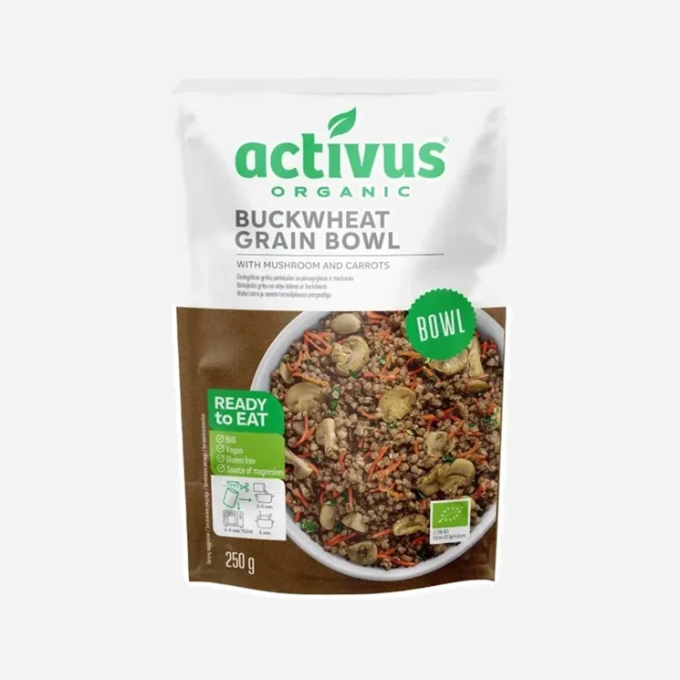 Grain Bowl s pohánkou, hubami a mrkvou BIO