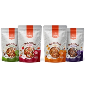 Granola biela čokoláda, škorica, jablko