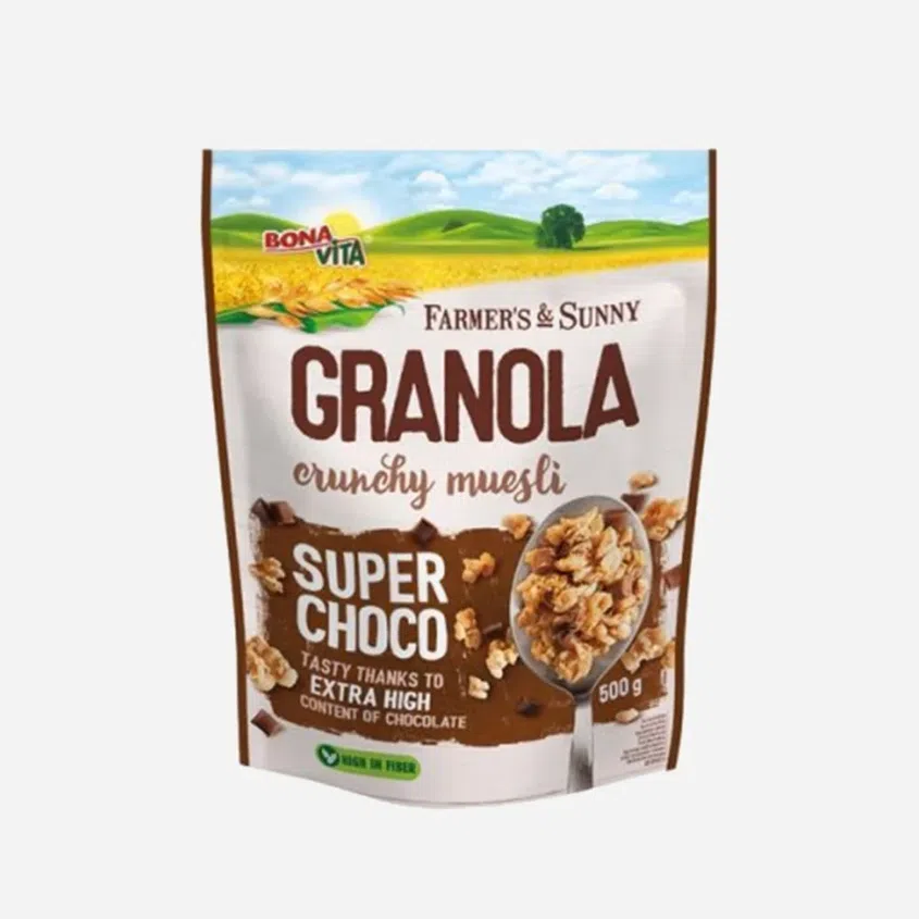 Granola chrumkavé müsli super čokoláda