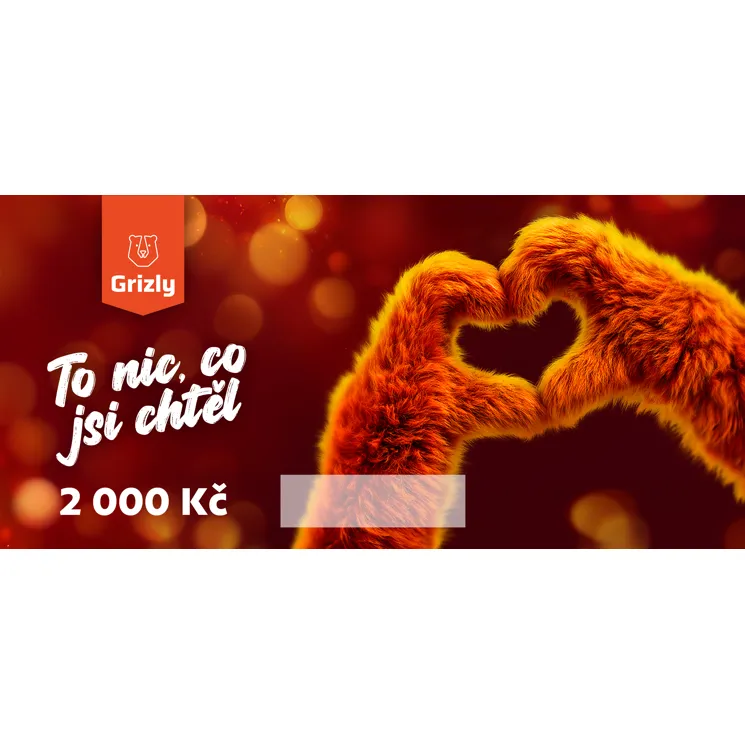 GRIZLY Dárkový elektronický poukaz 2000 Kč Vánoce vtipný