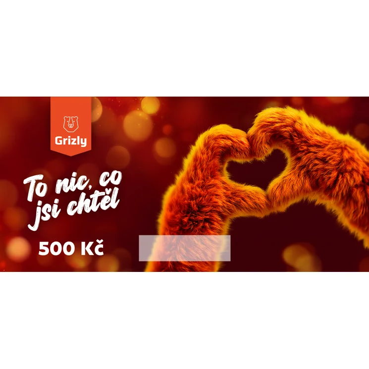 GRIZLY Dárkový elektronický poukaz 500 Kč Vánoce vtipný