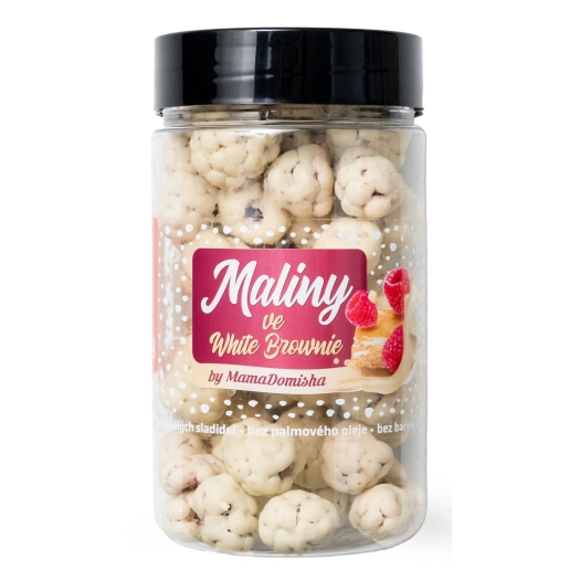 GRIZLY Maliny v bielej čokoláde s krémom White Brownie by @mamadomisha