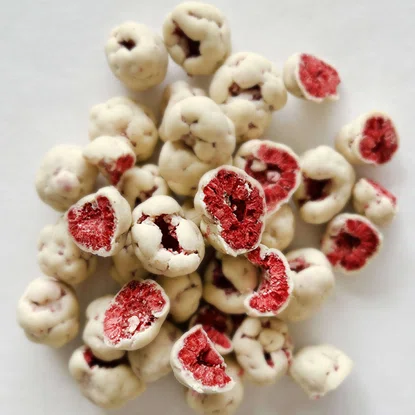 GRIZLY Maliny v bielej čokoláde s krémom White Brownie by @mamadomisha