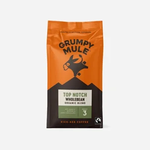 Grumpy Mule BIO Top Notch zrnková káva Arabica 200g