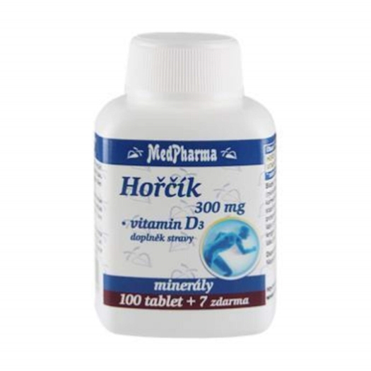 Horčík 300 mg + vit D3 107 tablet