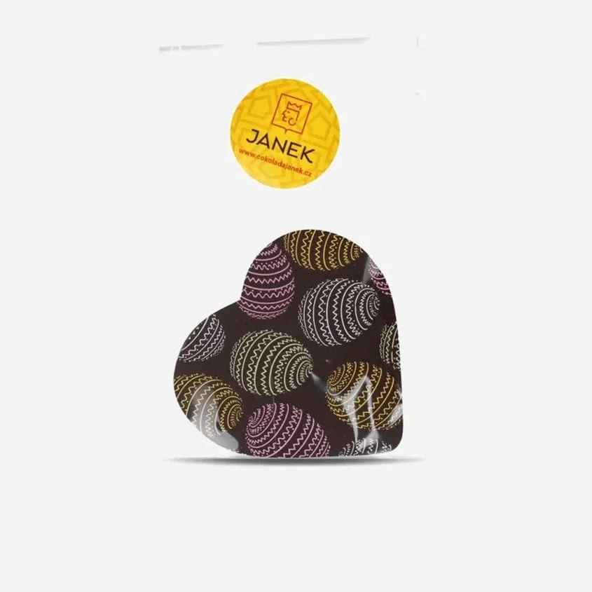 Horké čokoládové srdiečko s veľkonočnou potlačou